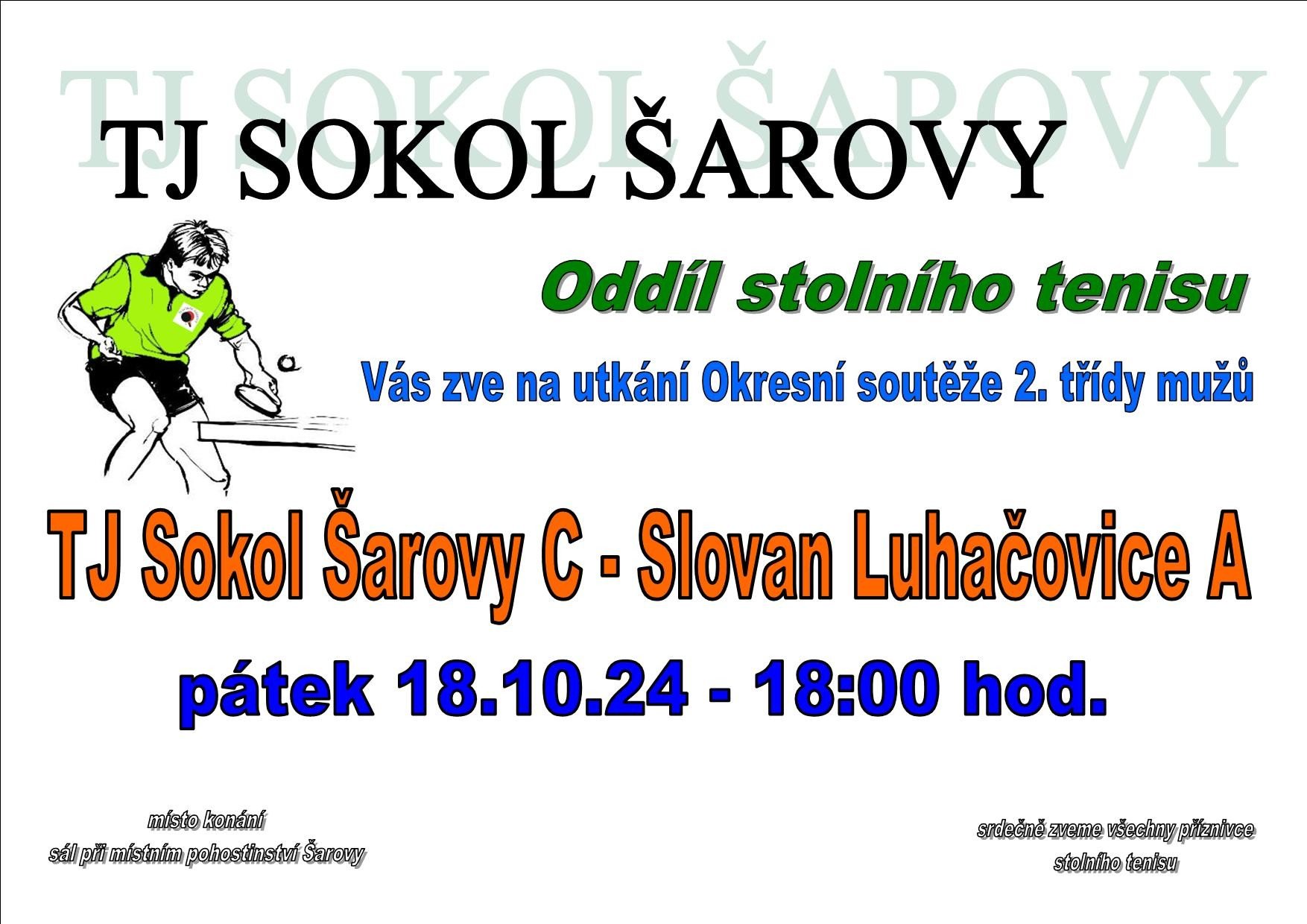 TJ SOKOL ŠAROVY C - SLOVAN LUHAČOVICE A