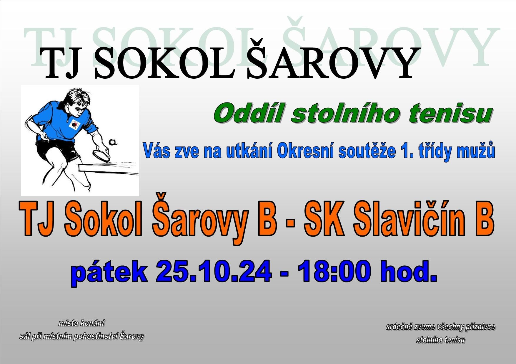 TJ Sokol Šarovy  - SK Slavičín B