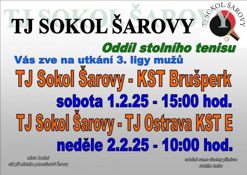 TJ Sokol Šarovy - KST Brušperk - TJ Ostrava KST E