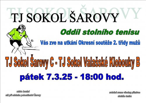 TJ Sokol Šarovy C - TJ Sokol Valašské Klobouky B