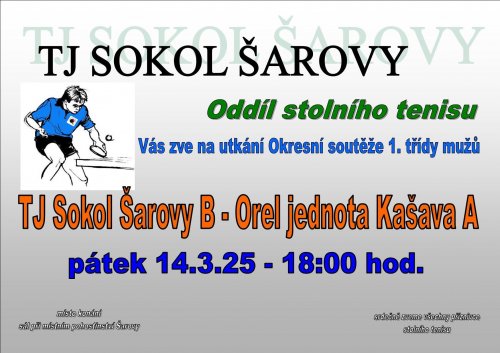 TJ Sokol Šarovy B - Orel jednota Kašava a