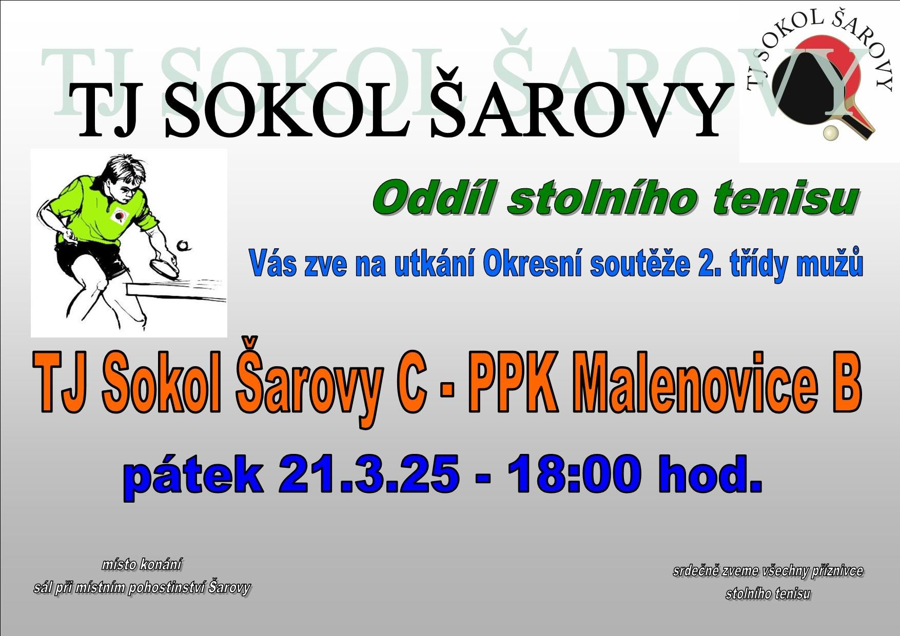 TJ Sokol Šarovy C - PPK Malenovice B