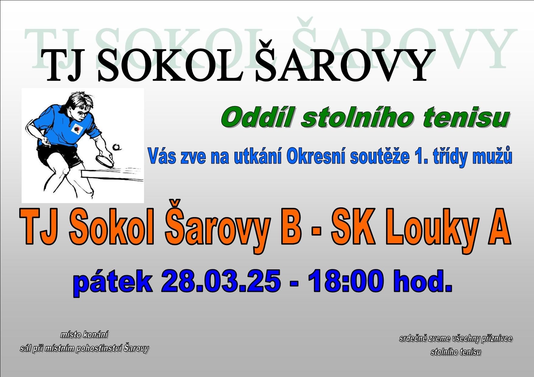 TJ Sokol Šarovy  - SK Louky A